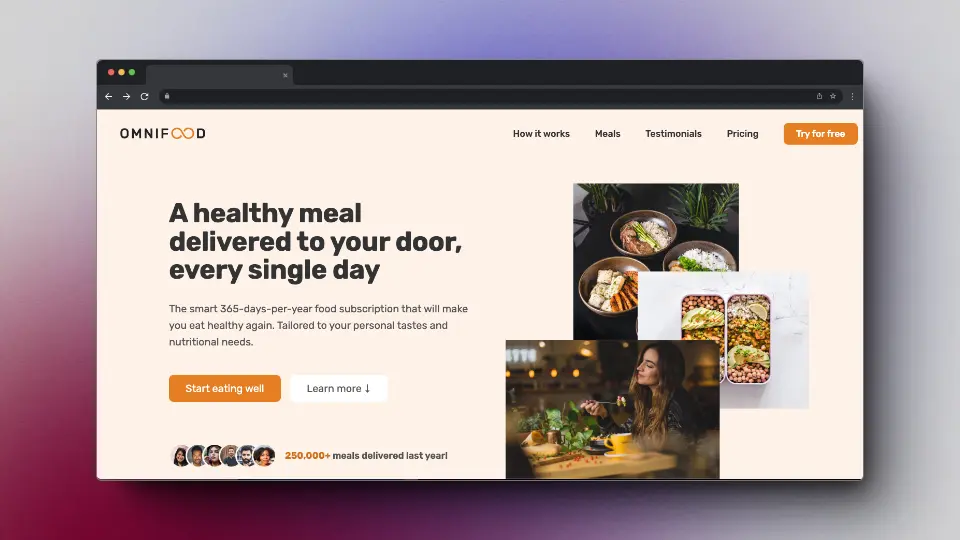Captura de pantalla de /projects/omnifood.webp